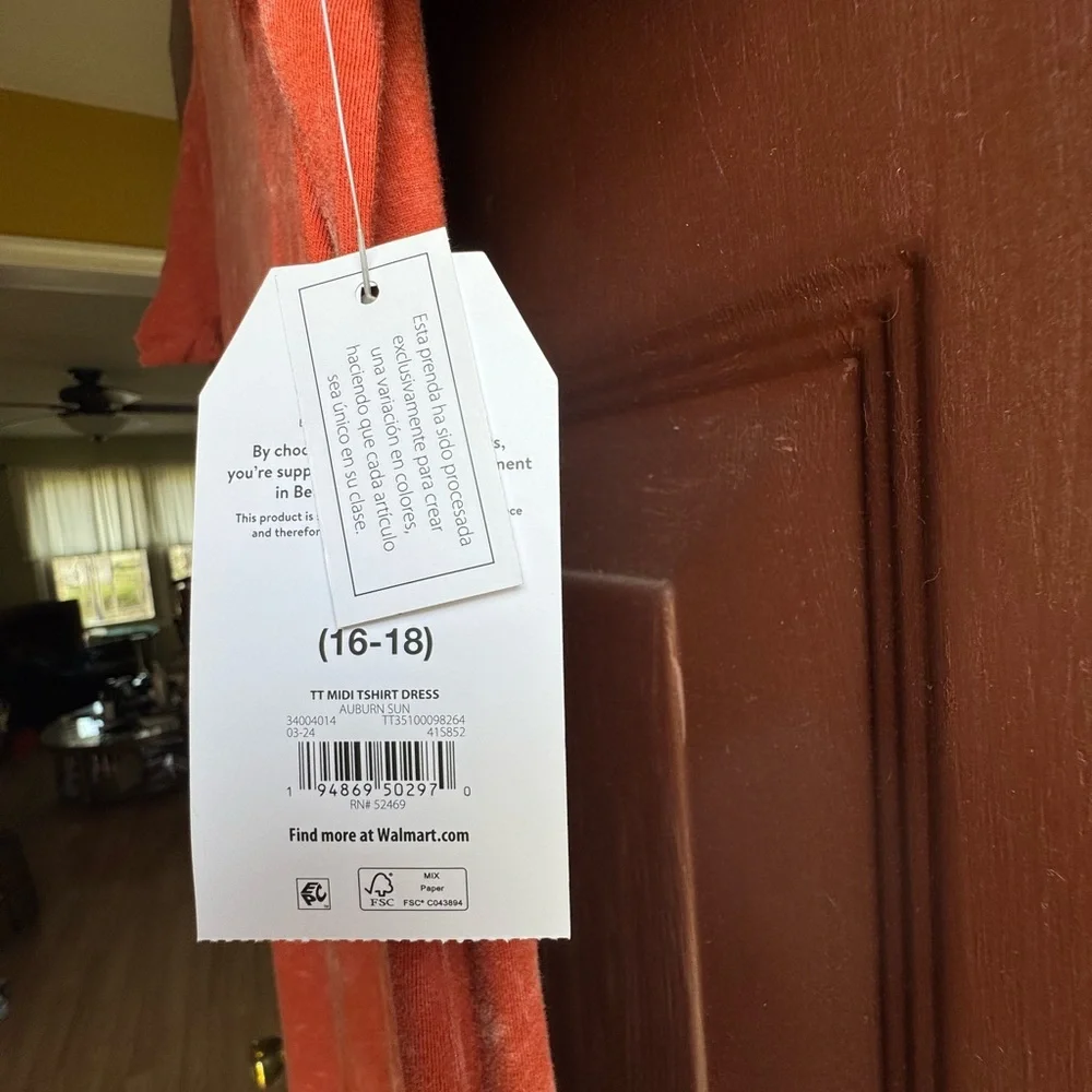 Time & Tru NWT Maxi Dress Size XL - Picture 4 of 4